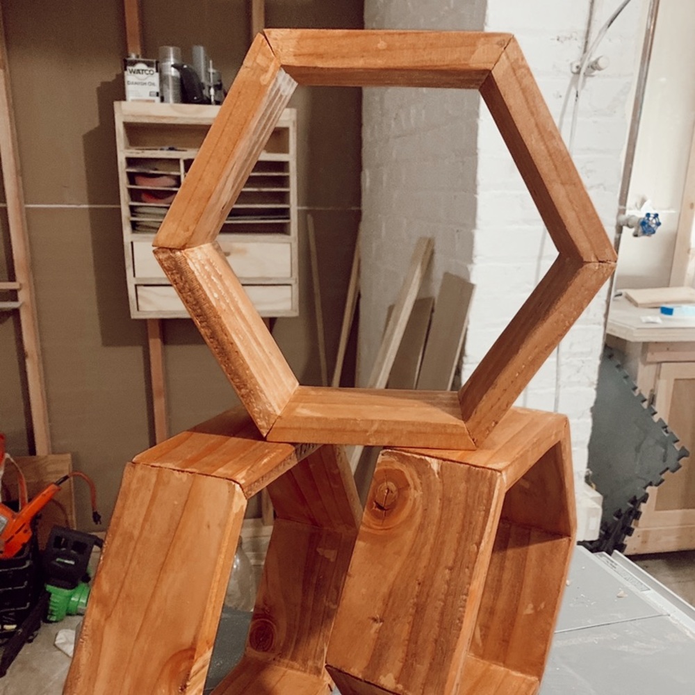 Wood Honeycomb Shelves